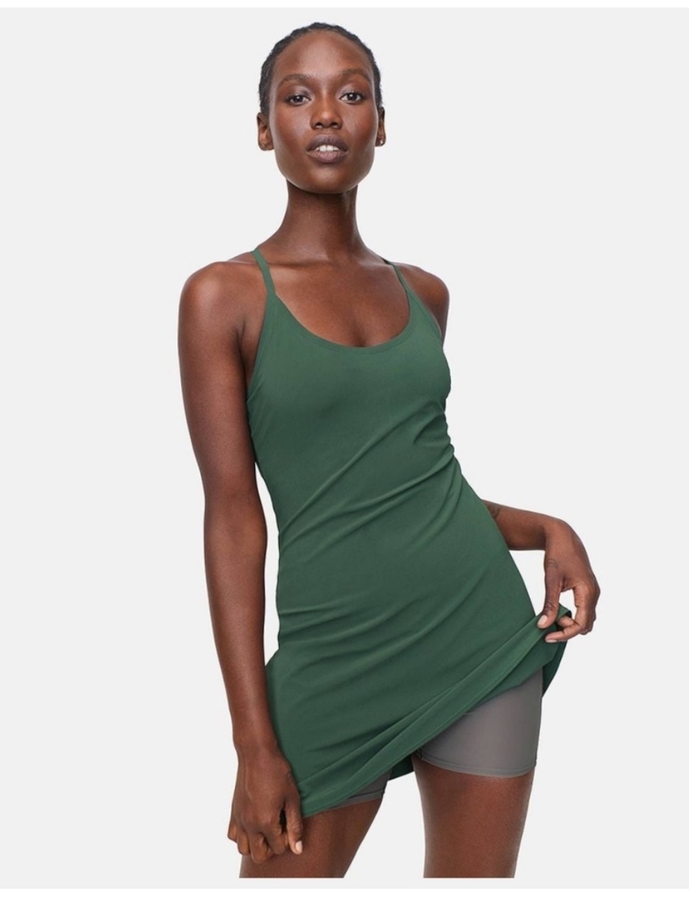 Outdoor Voices Dark Green racerback Exercise Dress, Size XS